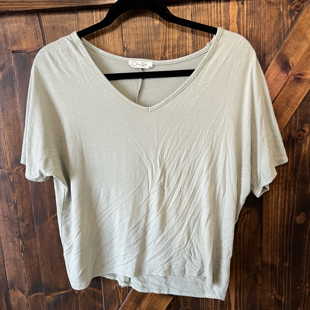 Light Green VNeck Top